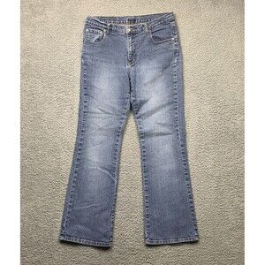 Jordache Jeans Womens 13/14 Blue Mid Rise Bootcut Stretch Denim